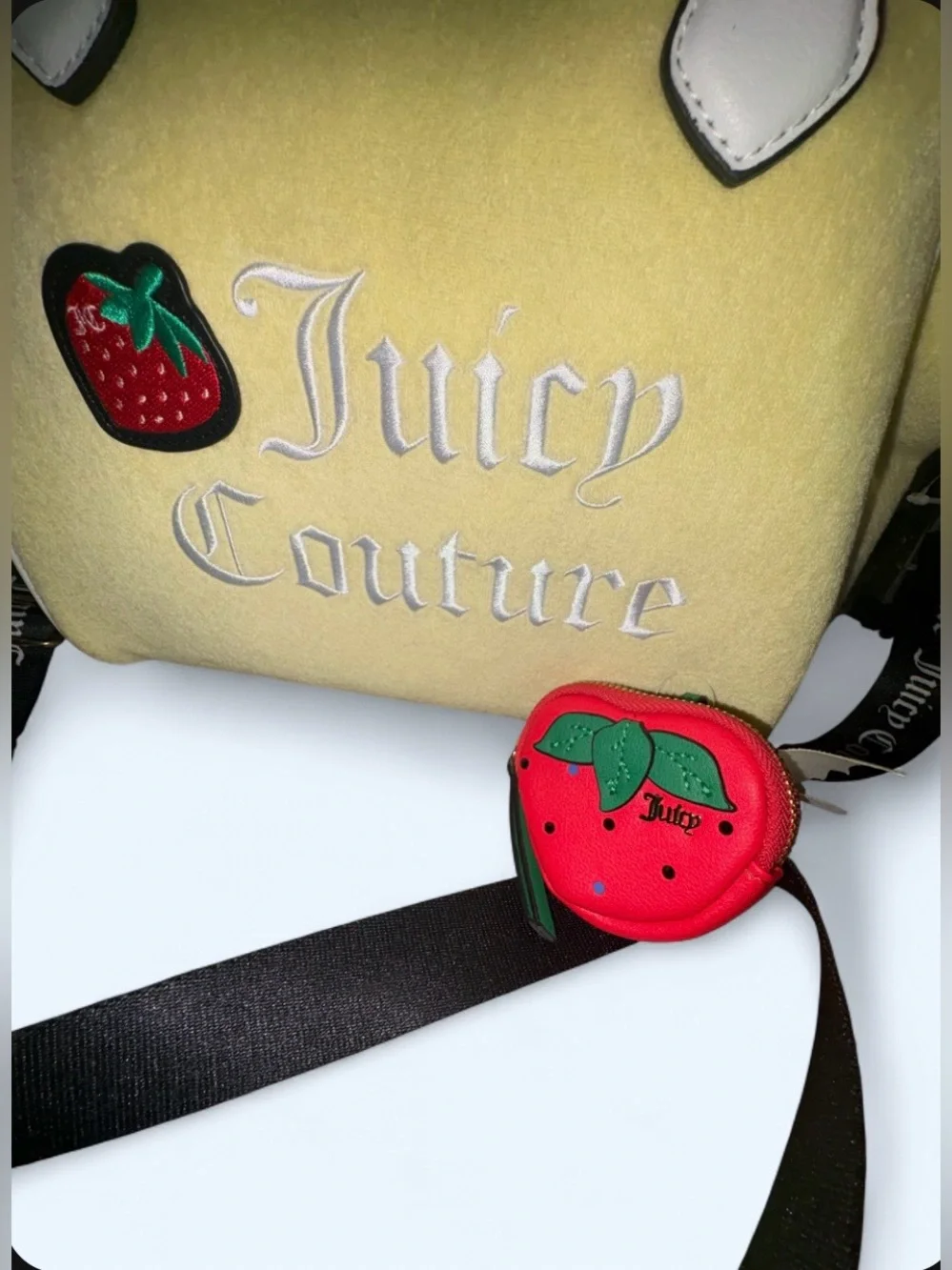 Juicy Couture NWT Strawberry 🍓 Embroidered Satchel Bag